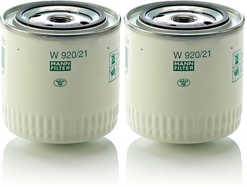 MANN-FILTER W 920/21 Filtro de aceite - para Automóviles + Vehículos de transporte (Paquete de 2)