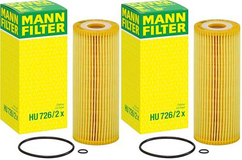 MANN-FILTER HU 726/2 x Filtro de aceite - para Automóviles + Vehículos de transporte (Paquete de 2)