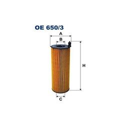 filtron filtro de aceite, oe650/3