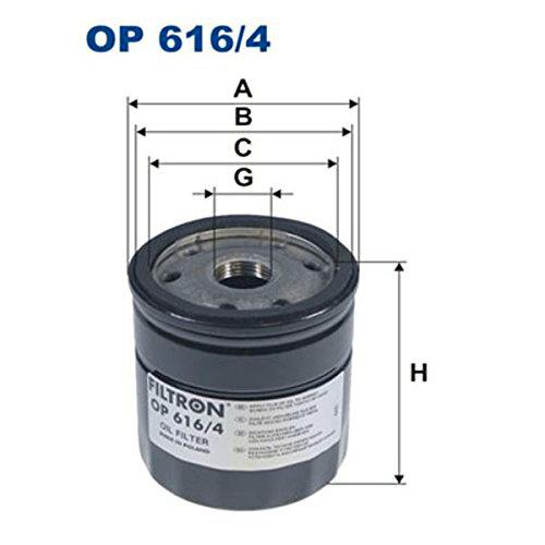 Filtron OP616/4 Bloque de Motor