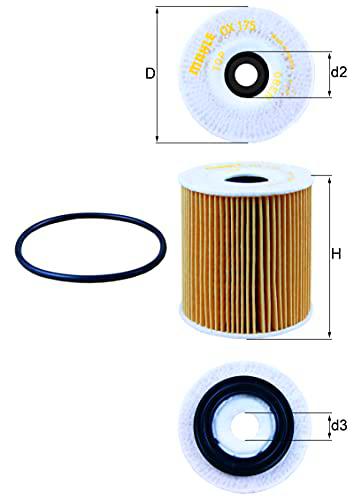 Mahle Filter OX175D Filtro De Aceite