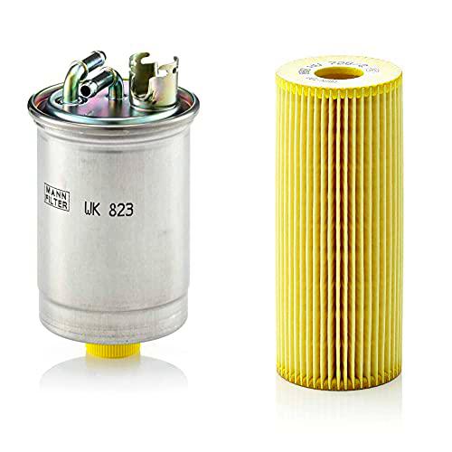 Mann-Filter Original Filtro De Combustible Wk 823 - Para Automóviles + Original Filtro De Aceite Hu 726/2 X