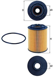 Mahle Filter OX160D Filtro De Aceite Ecológico