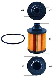 Mahle Filter OX418D Filtro De Aceite