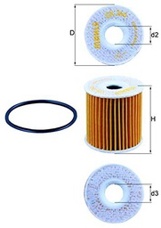 Mahle Filter OX346D Filtro De Aceite