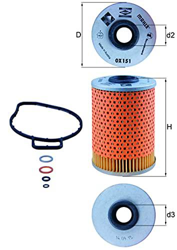 Mahle Filter OX151D Filtro De Aceite
