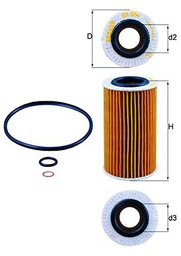 Mahle Filter OX384D Filtro De Aceite