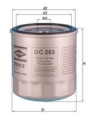 Knecht OC 265 filtro de aceite