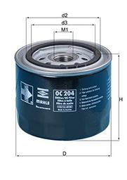 Mahle Filter OC204 Filtro De Aceite