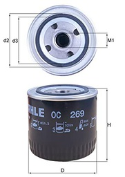 Mahle Filter OC269 Filtro De Aceite